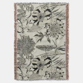 Muster Hintergrund mit Linienpalmen, Blume. Decke (Vorderseite Vertikal)