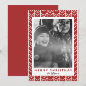 Muster Hintergrund Weihnachten/Feiertage Fotokarte Feiertagskarte (Vorne/Hinten)