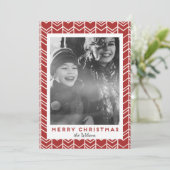 Muster Hintergrund Weihnachten/Feiertage Fotokarte Feiertagskarte (Stehend Vorderseite)