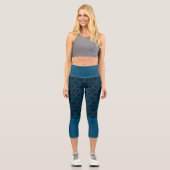 Muster-Hintergrund Yoga Pants Capri Leggings (Vorderseite)