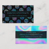 Muster Hologramm D20 | PnP Tabletop Gamer Dice Visitenkarte (Vorne/Hinten)