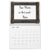 Muster "Holzrahmen" Kalender (Mär 2027)