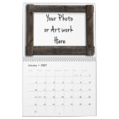 Muster "Holzrahmen" Kalender (Jan 2027)