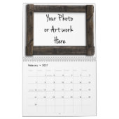 Muster "Holzrahmen" Kalender (Feb 2027)