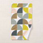 Muster hübscher geometrischer Formen in weichen Fa Badhandtuch Set (Handtuch)