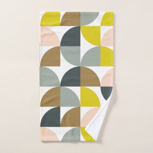 Muster hübscher geometrischer Formen in weichen Fa Badhandtuch Set (Handtuch)