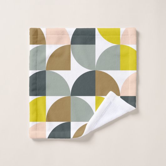 Muster hübscher geometrischer Formen in weichen Fa Badhandtuch Set (Waschlappen)