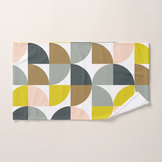 Muster hübscher geometrischer Formen in weichen Fa Badhandtuch Set (Handtuch)