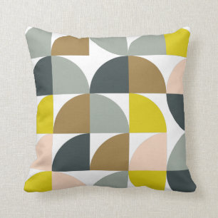 Muster hübscher geometrischer Formen in weichen Fa Kissen