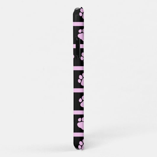 Muster, Hundepflaster, Streifen - rosa Schwarz Case-Mate iPhone Hülle (Hinten/Rechts)