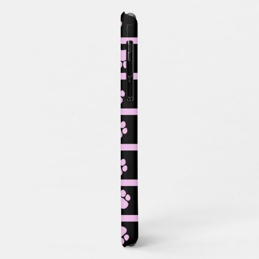 Muster, Hundepflaster, Streifen - rosa Schwarz Case-Mate iPhone Hülle (Hinten/Links)