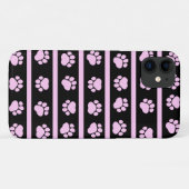 Muster, Hundepflaster, Streifen - rosa Schwarz Case-Mate iPhone Hülle (Rückseite (Horizontal))