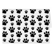 Muster, Hundeschrauben, Paw Prints, Schwarz und We (Vorderseite (Horizontal))