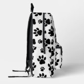 Muster, Hundeschrauben, Paw Prints, Schwarz und We Bedruckter Rucksack (Links)