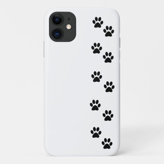 Muster, Hundeschrauben, Paw Prints, Schwarz und We Case-Mate iPhone Hülle (Rückseite)
