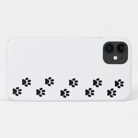 Muster, Hundeschrauben, Paw Prints, Schwarz und We Case-Mate iPhone Hülle (Rückseite (Horizontal))