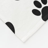 Muster, Hundeschrauben, Paw Prints, Schwarz und We Fleecedecke (Ecke)