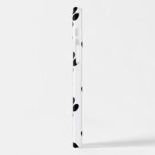 Muster, Hundeschrauben, Paw Prints, Schwarz und We iPhone Hülle (Linke Seite)