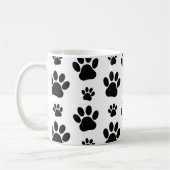 Muster, Hundeschrauben, Paw Prints, Schwarz und We Kaffeetasse (Links)
