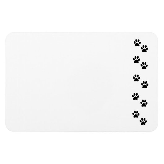 Muster, Hundeschrauben, Paw Prints, Schwarz und We Magnet (Horizontal)