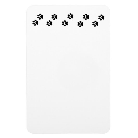 Muster, Hundeschrauben, Paw Prints, Schwarz und We Magnet (Vertikal)