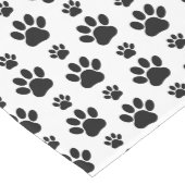 Muster, Hundeschrauben, Paw Prints, Schwarz und We Mittelgroßer Tischläufer (Ecke)