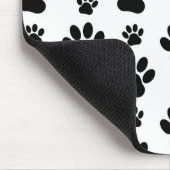 Muster, Hundeschrauben, Paw Prints, Schwarz und We Mousepad (Ecke)