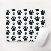Muster, Hundeschrauben, Paw Prints, Schwarz und We Mousepad (Mit Mouse)