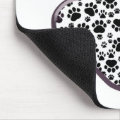 Muster, Hundeschrauben, Paw Prints, Schwarz und We Mousepad (Ecke)