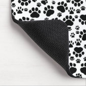 Muster, Hundeschrauben, Paw Prints, Schwarz und We Mousepad (Ecke)