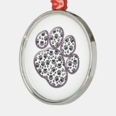 Muster, Hundeschrauben, Paw Prints, Schwarz und We Ornament Aus Metall (Links)