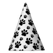 Muster, Hundeschrauben, Paw Prints, Schwarz und We Partyhütchen (Rechts)