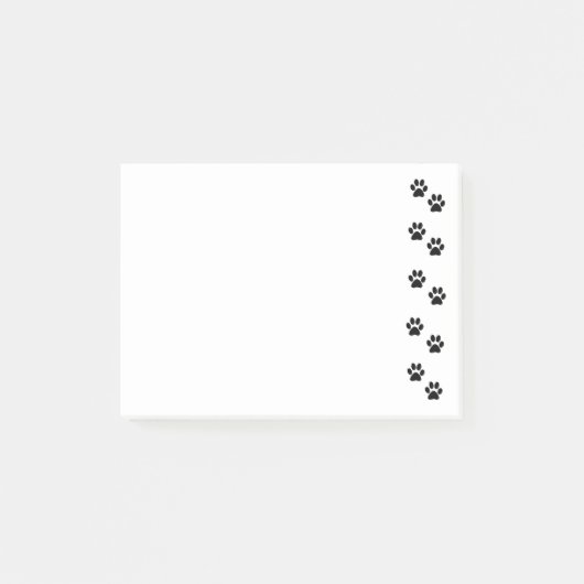 Muster, Hundeschrauben, Paw Prints, Schwarz und We Post-it Klebezettel (Vorderseite)