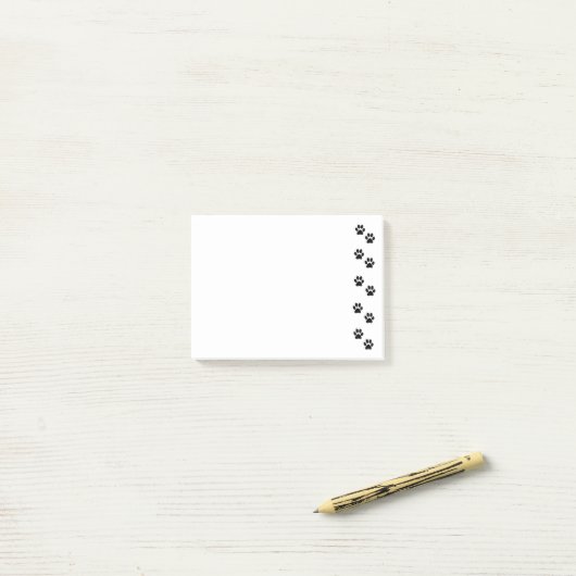 Muster, Hundeschrauben, Paw Prints, Schwarz und We Post-it Klebezettel (Auf Schreibtisch)