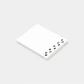 Muster, Hundeschrauben, Paw Prints, Schwarz und We Post-it Klebezettel (angewinkelt)