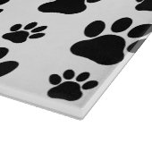 Muster, Hundeschrauben, Paw Prints, Schwarz und We Schneidebrett (Ecke)