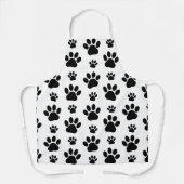 Muster, Hundeschrauben, Paw Prints, Schwarz und We Schürze (Vorderseite)