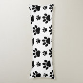 Muster, Hundeschrauben, Paw Prints, Schwarz und We Seitenschläferkissen (Vorderseite Vertikal)