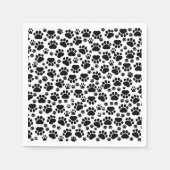 Muster, Hundeschrauben, Paw Prints, Schwarz und We Serviette (Vorderseite)