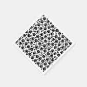 Muster, Hundeschrauben, Paw Prints, Schwarz und We Serviette (Ecke)