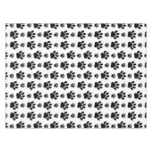 Muster, Hundeschrauben, Paw Prints, Schwarz und We Tischdecke (Vorderseite (Horizontal))