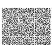 Muster, Hundeschrauben, Paw Prints, Schwarz und We Tischdecke (Vorderseite (Horizontal))