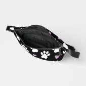 Muster, Hundeschrauben, weiße Pfoten, Lilakherzen Bauchtasche (Offen)