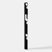 Muster, Hundeschrauben, weiße Pfoten, Lilakherzen iPhone Hülle (Rechte Seite)