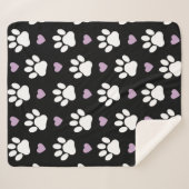 Muster, Hundeschrauben, weiße Pfoten, Lilakherzen Sherpadecke (Vorderseite (Horizontal))