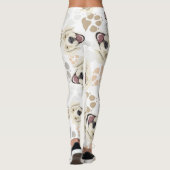 Muster-Hundetatzen-golden retriever Leggings (Rückseite)