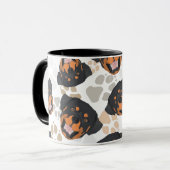 Muster-Hundetatzen Rottweiler Tasse (Vorderseite Links)