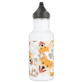 Muster-Hundetatzen Shiba Inu Edelstahlflasche (Rechts)
