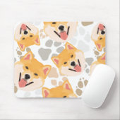 Muster-Hundetatzen Shiba Inu Mousepad (Mit Mouse)