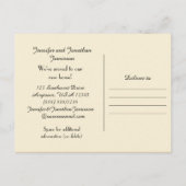 Muster im Sand, Ankündigung einer neuen Adresse (Rückseite)